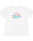 Women's Regular Fit Short Sleeve Cotton Tee - Colorful "Happy Easter" Graphic - item