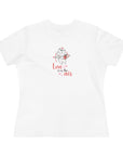 Women's Regular Fit Premium Cotton Tee - Valentine's Day - Cupid Kitten, Love is in the Air