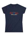 Women's Semi-Fitted, Short Sleeve, Cotton Tee - Patriotic, '4th of July' Graphic - item