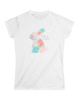 Floral Happy Easter Women's Slim Fit Softstyle Tee 16c