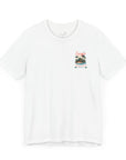 Unisex Jersey Short Sleeve Tee - From Peaks to Waves, Escape to Paradise