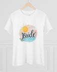 Women's Regular Fit, Short Sleeve, Cotton Tee - Ocean Beach Wedding, "Bride" Graphic - item