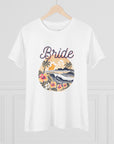 Women's Regular Fit, Short Sleeve, Cotton Tee - Tropical Wedding, "Bride" Graphic - item