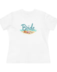 Women's Regular Fit, Short Sleeve, Cotton Tee - Beach Wedding, "Bride" Graphic - item