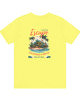 Unisex Jersey Short Sleeve Tee - From Peaks to Waves, Escape to Paradise