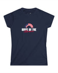 Women's Semi-Fitted, Short Sleeve, Cotton Tee - Patriotic 4th of July 'Home of the Brave' Graphic - item