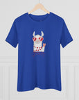 Women's Regular Premium Fit Cotton Tee - Valentine's Day - Llama