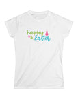 Happy Easter Women's Slim Fit Softstyle Tee - Spring Celebration T-Shirt 4.0