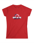 Women's Semi-Fitted, Short Sleeve, Cotton Tee - Patriotic 4th of July 'Home of the Brave' Graphic - item