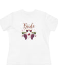 Women's Regular Fit, Short Sleeve, Cotton Tee - Wine Country Wedding "Bride" Graphic - item
