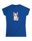 Women's Slim Fit Softstyle Tee - Valentine's Day Llama