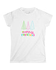 Women's Slim Fit Softstyle Tee D.5 Christmas Tree Trio