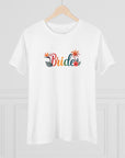Women's Regular Fit, Short Sleeve, Cotton Tee - Tropical Island Wedding "Bride" Graphic - item
