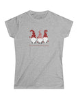 Women's Slim Fit Softstyle Tee D.1 Christmas Gnomes Fa-la-la