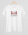 Women's Regular Fit Cotton Tee D.1 Christmas Gnomes Fa-la-la