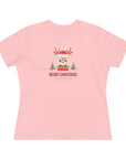 Women's Regular Fit Cotton Tee D.3 Christmas Deer Touch of Vintage