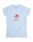 Women's Slim Fit Softstyle Tee - Sleeping Christmas Sloth P.6