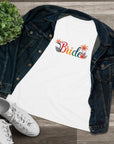 Women's Regular Fit, Short Sleeve, Cotton Tee - Tropical Island Wedding "Bride" Graphic - item