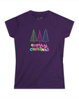 Women's Slim Fit Softstyle Tee D.5 Christmas Tree Trio