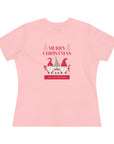 Women's Regular Fit Cotton Tee D.2 Christmas Gnome Trio