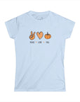 Women's Slim Fit Softstyle Tee KO.6 Peace Love Fall