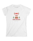 Women's Slim Fit Softstyle Tee D.3 Christmas Deer Touch of Vintage