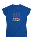 Women's Slim Fit Softstyle Tee D.5 Christmas Tree Trio