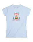 Women's Slim Fit Softstyle Tee D.3 Christmas Deer Touch of Vintage